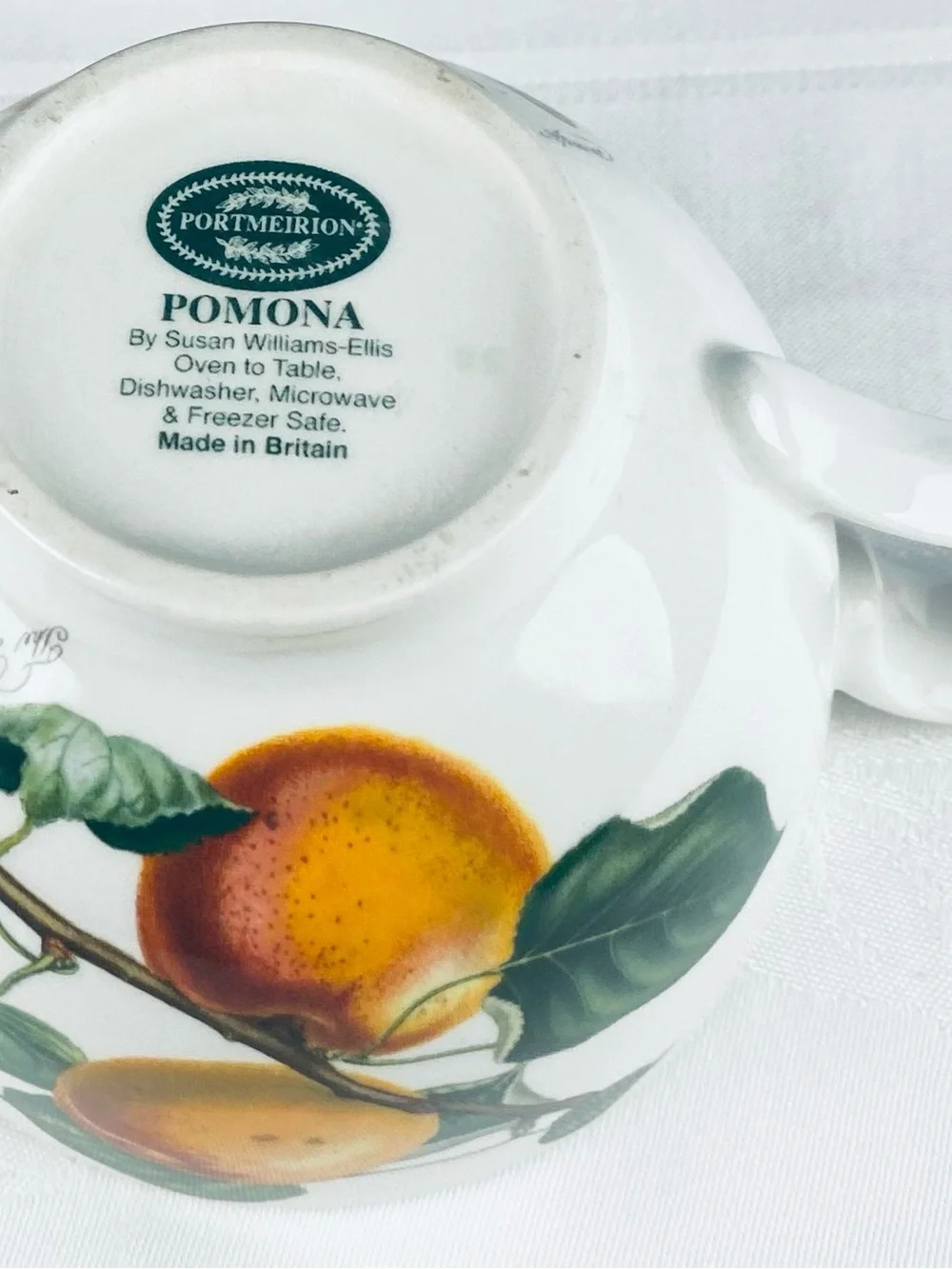 Portmeirion Cup and Saucer “The Roman Apricot” Pattern